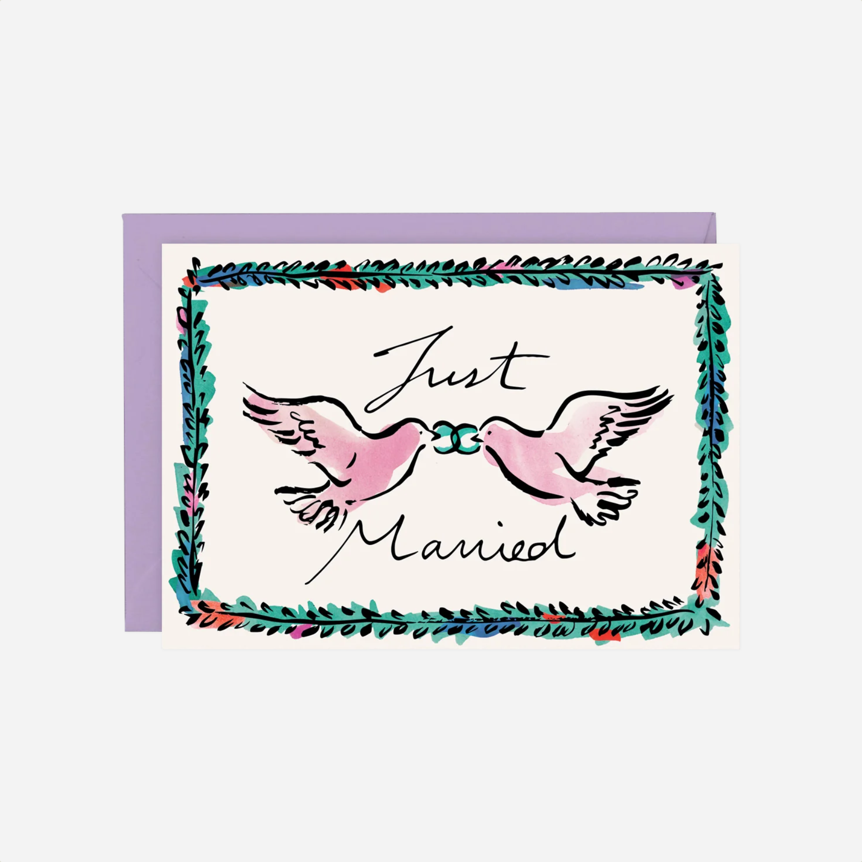 Atvirukas. Wedding Doves
