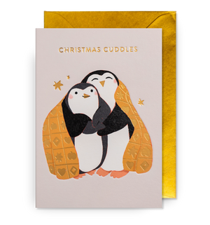 Atvirukas. Christmas Cuddles Penguin Pair