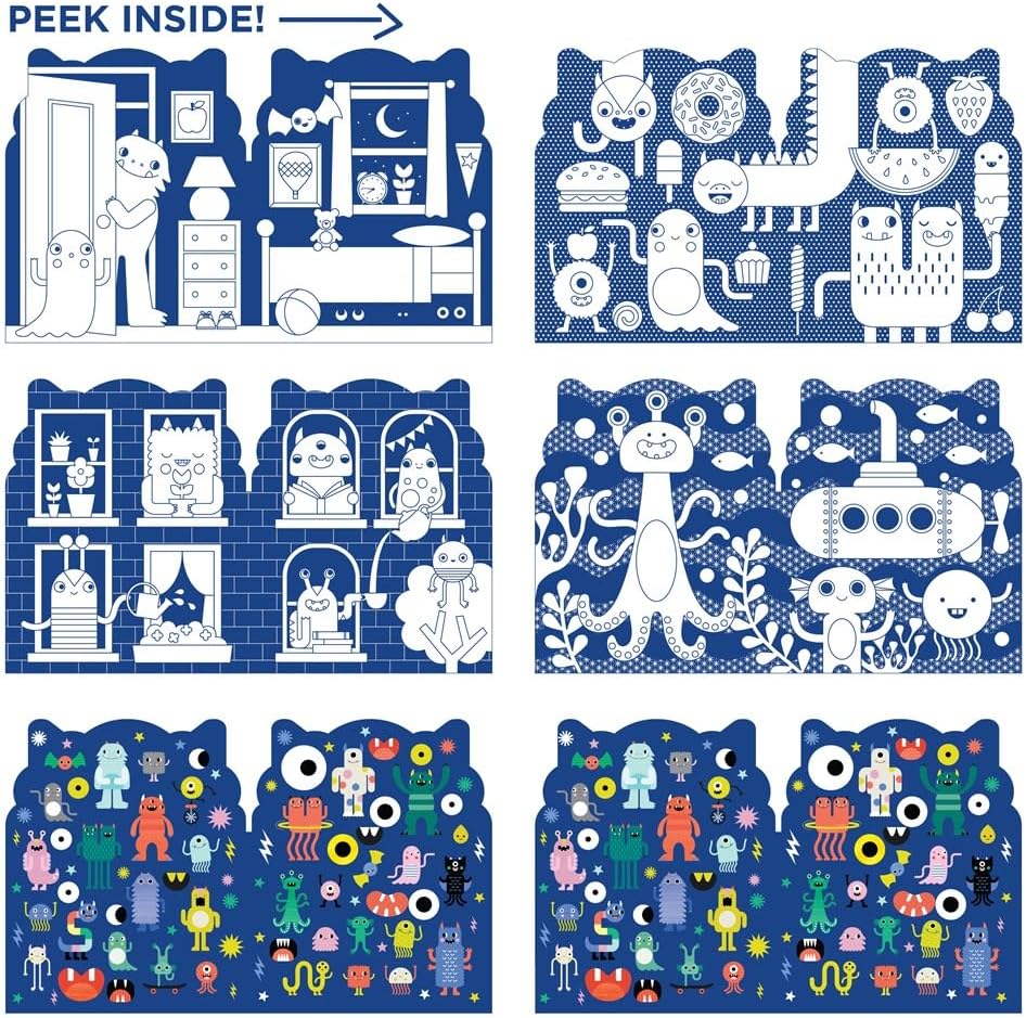 Knyga. Monsters Coloring Book and Stickers