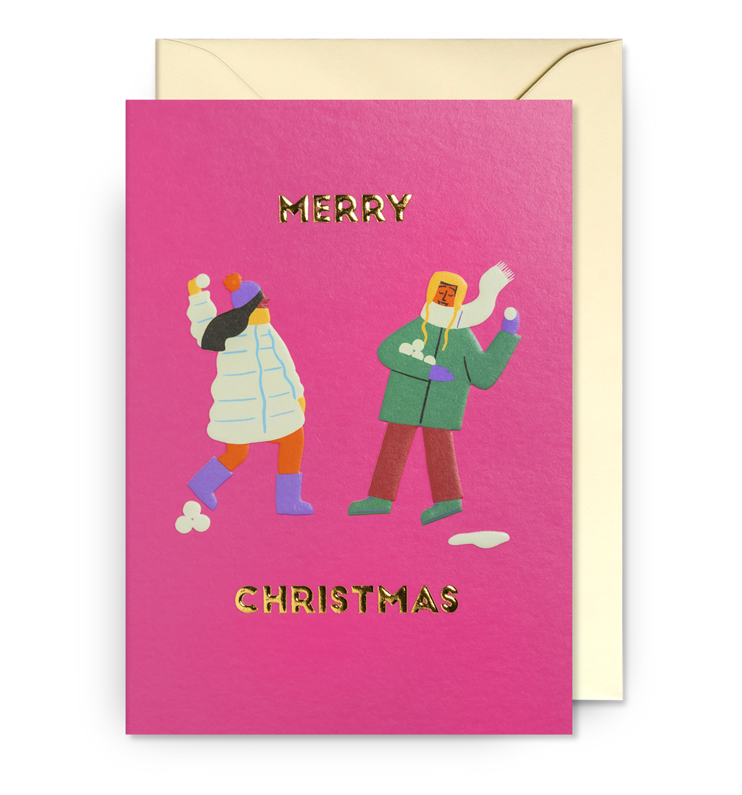 Atvirukas. Merry Christmas Snowball Fight