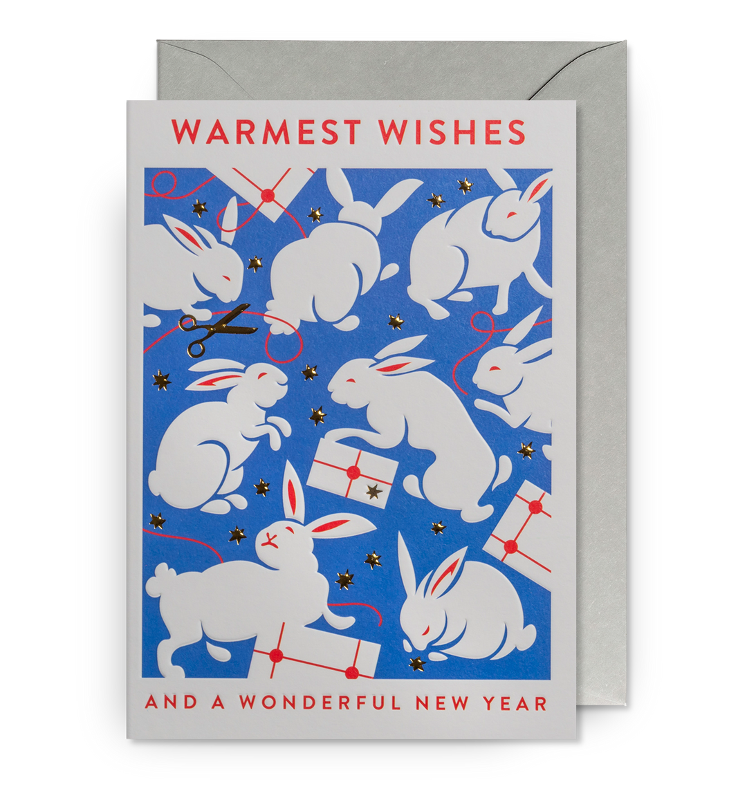 Atvirukas. Warmest Wishes Festive Rabbits