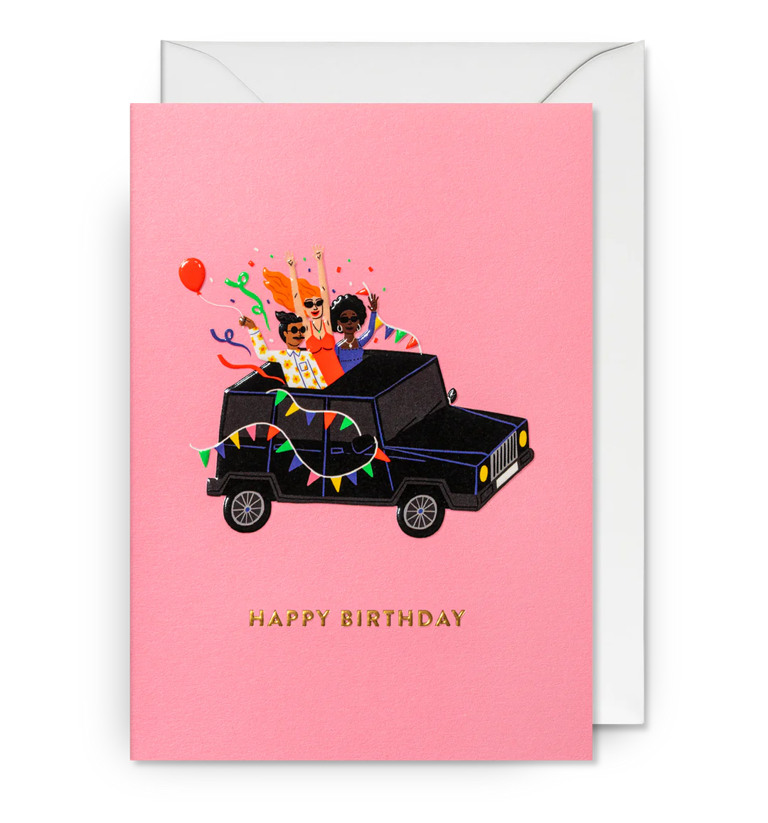 Atvirukas. Happy Birthday Jeep Party
