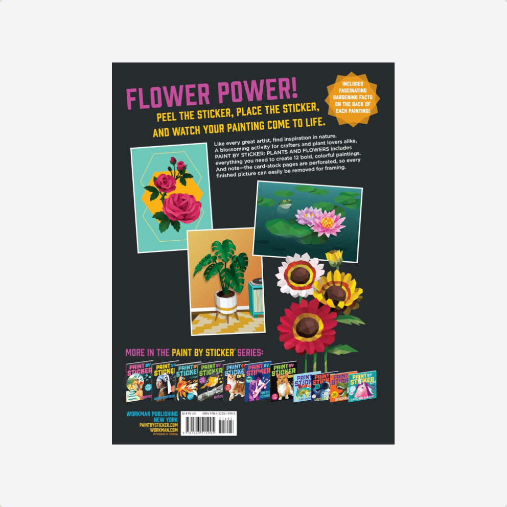 Užduočių knyga. Paint by Sticker Plants and Flowers