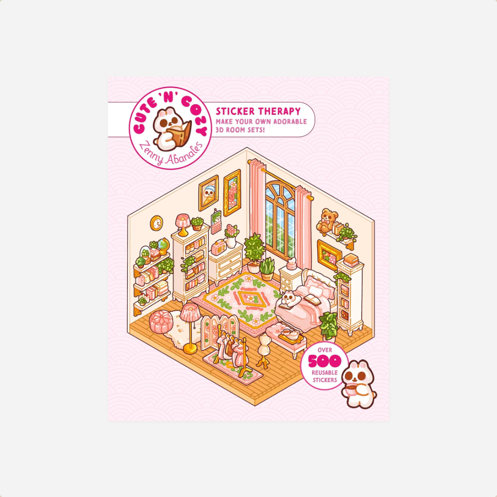 Knyga. Cute'n'Cozy Sticker Therapy