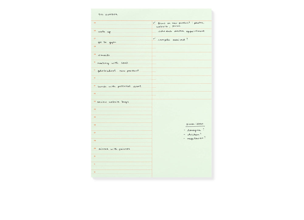 Užrašų blokas. Notepad Medium [Time-block]