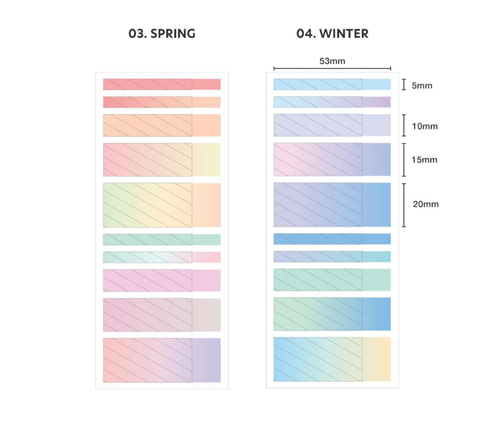 Lipnūs lapeliai. Index Short Highlighter 03 Spring