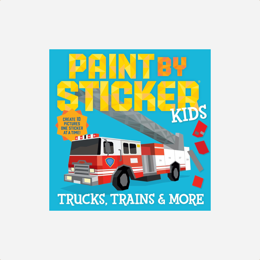 Knyga. Paint by Sticker Kids Trucks, Trains & More