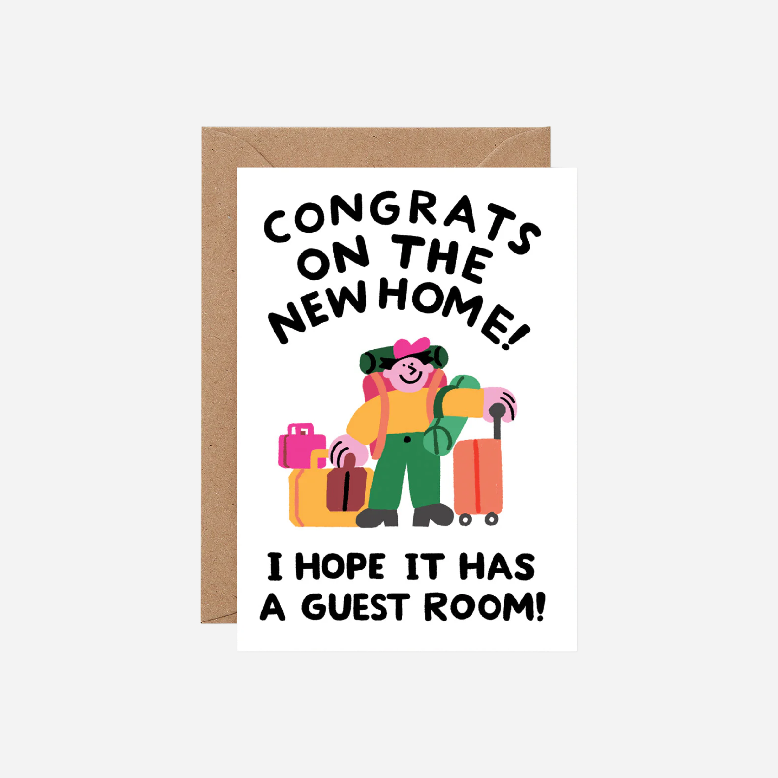 Atvirukas. New Home with a Guest Room