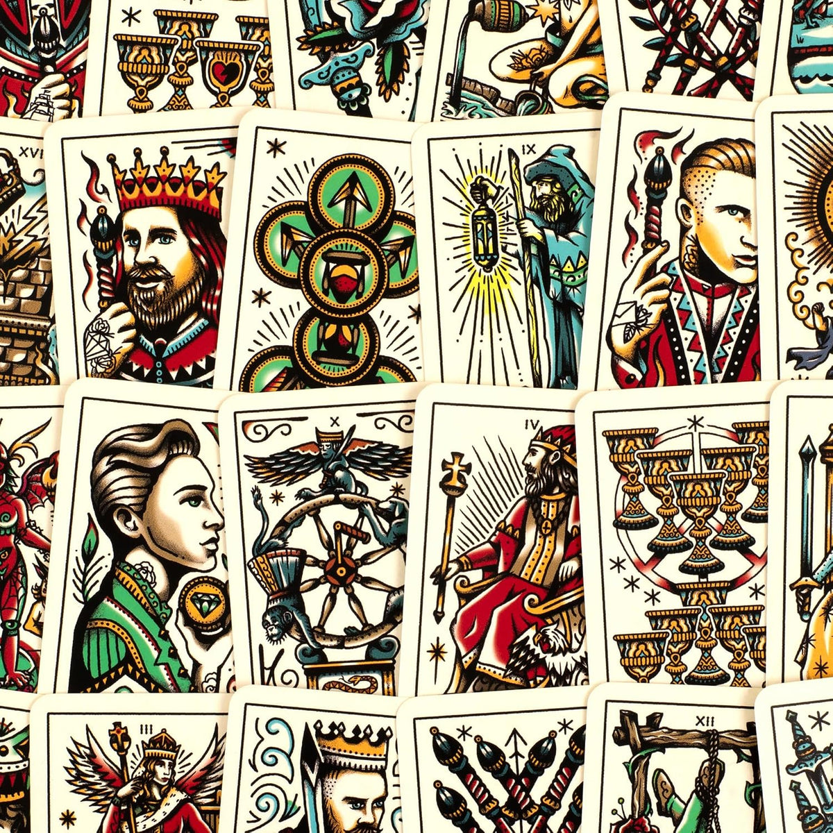 Kortelės. Tattoo Tarot Mini Deck