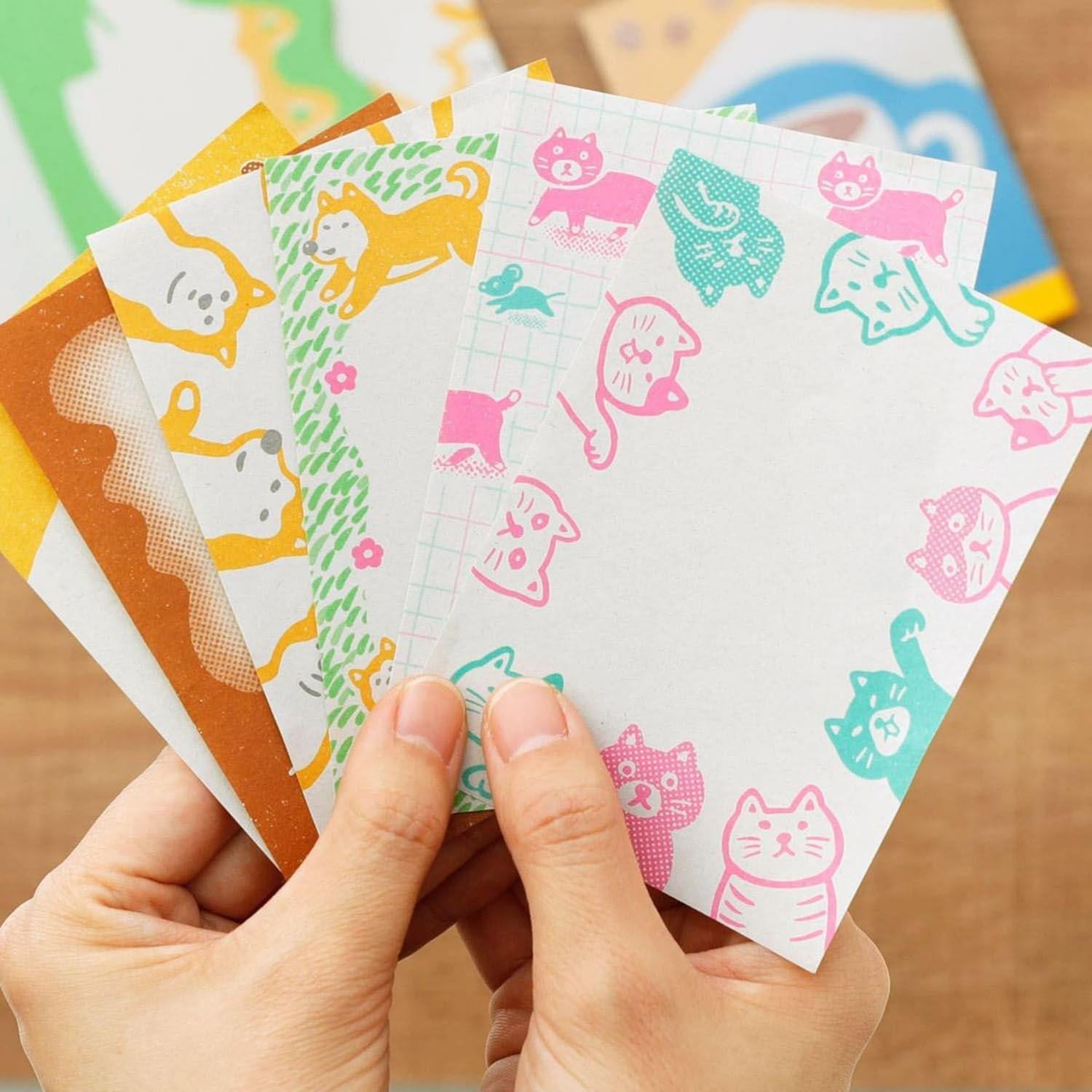 Lipnūs lapeliai. Aji Gami Memo Pad [Pink]