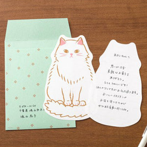 Japoniškas laiškų rinkinys. Die-cut Animals