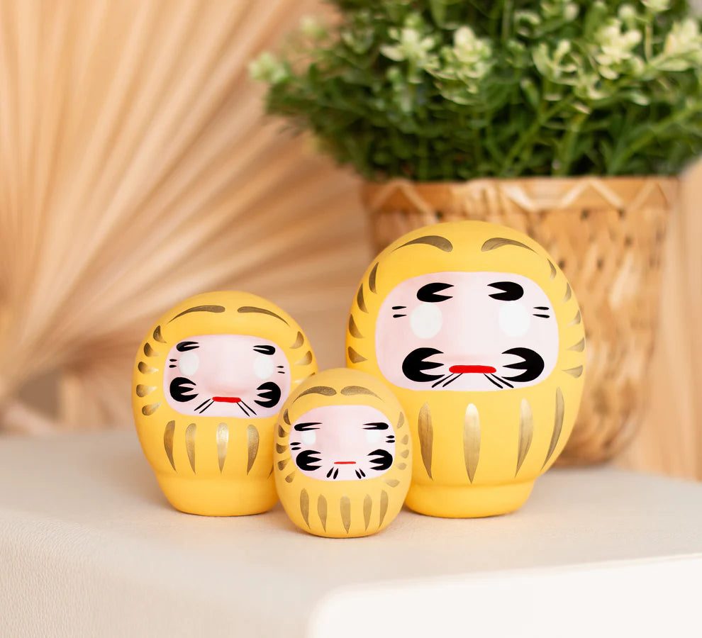 Daruma Doll. Small [Yellow]