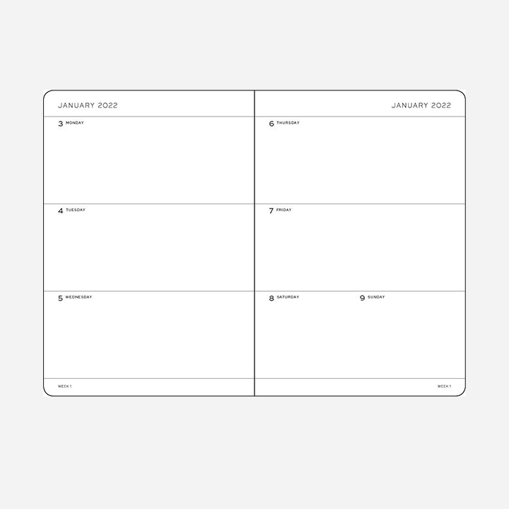 Kalendorinė planuotė. Savaitinė horizontali [A6] 2024