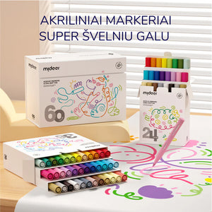 Akriliniai markeriai. Acrylic Markers Ultra-Soft Nib