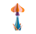 Dėlionė. Mushroom Paper Sculpture