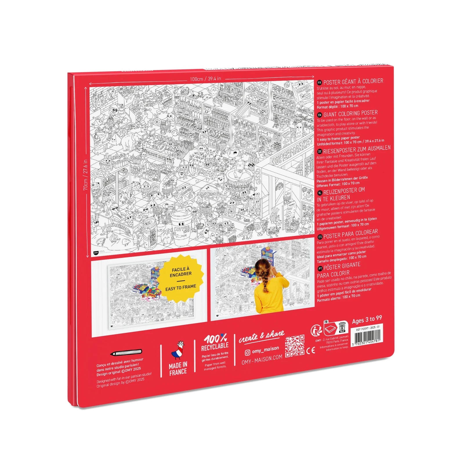 Spalvinimo plakatas. Super Market