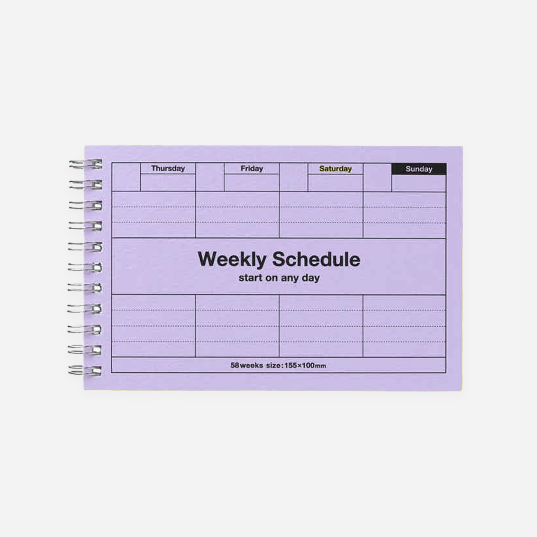 Planuotė. Dayfree Weekly Schedule