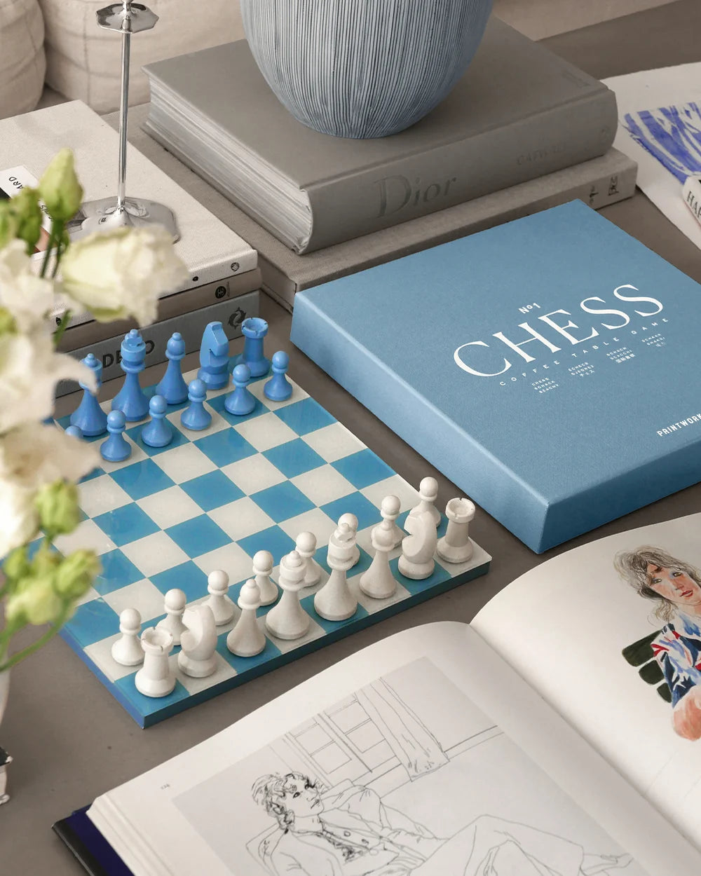 Šachmatai. Classic Chess [Dusty Blue]