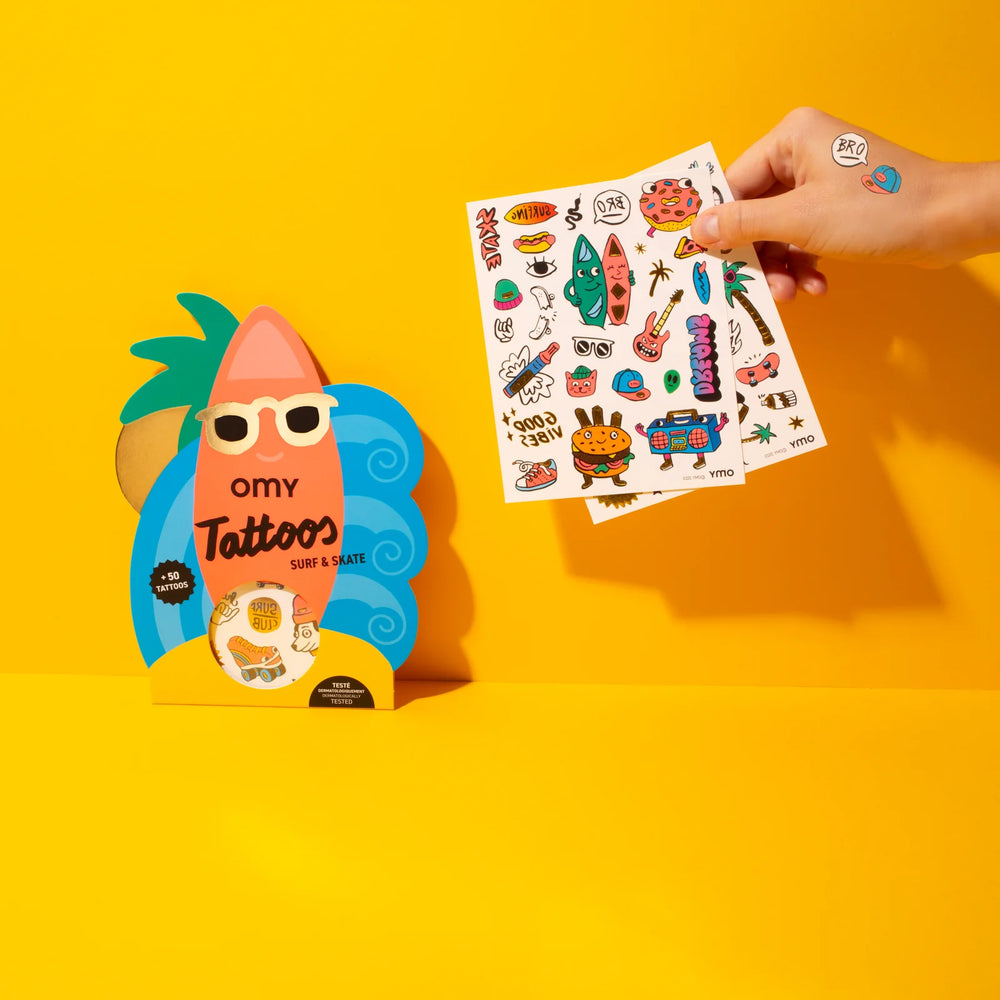Laikinos tatuiruotės. Surf & Skate