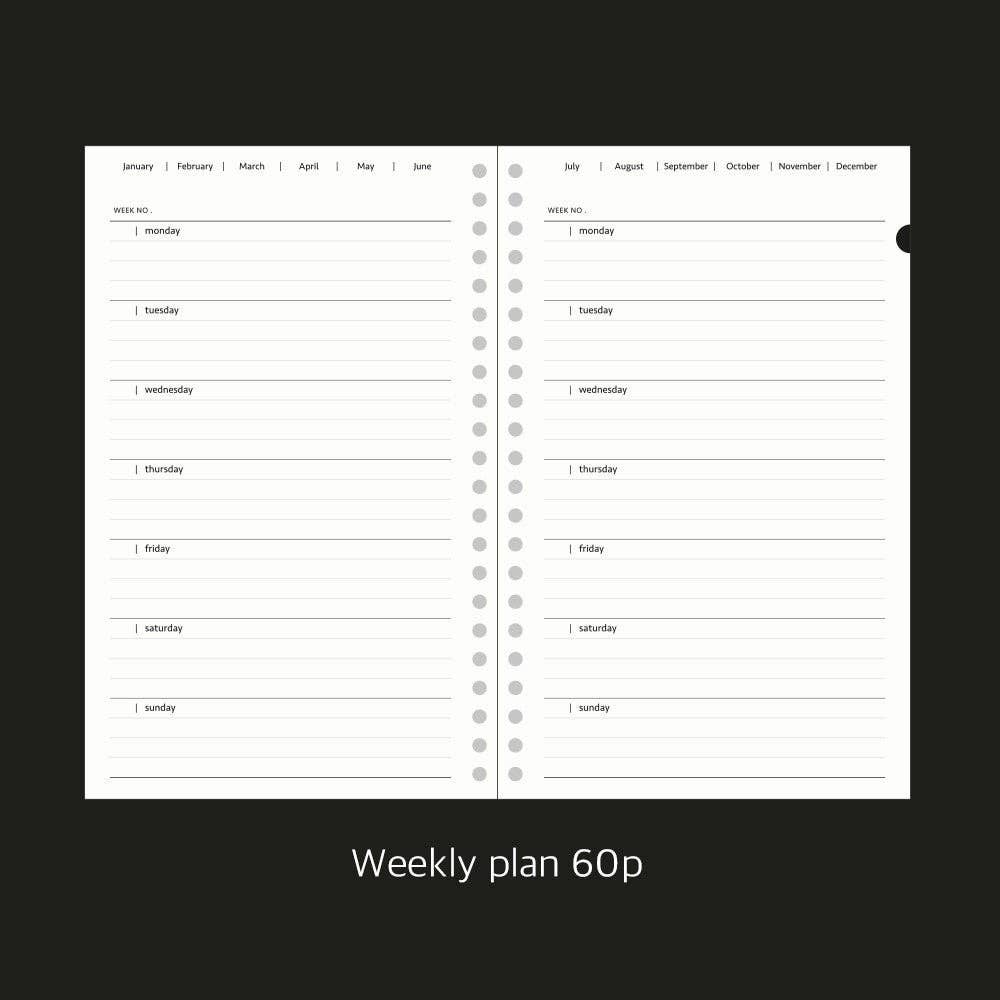 Planuotė. Archive Undated Weekly Planner