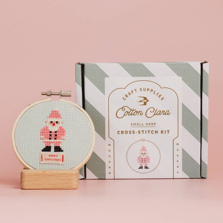Siuvinėjimo rinkinys. Christmas Santa Cross Stitch Kit