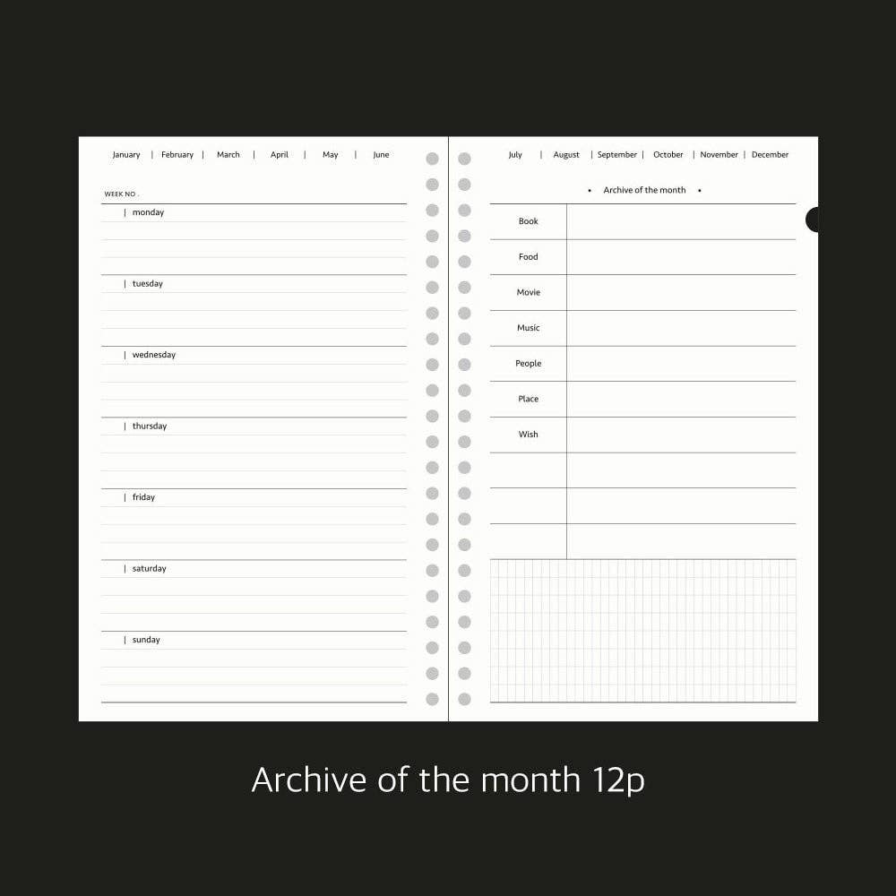 Planuotė. Archive Undated Weekly Planner