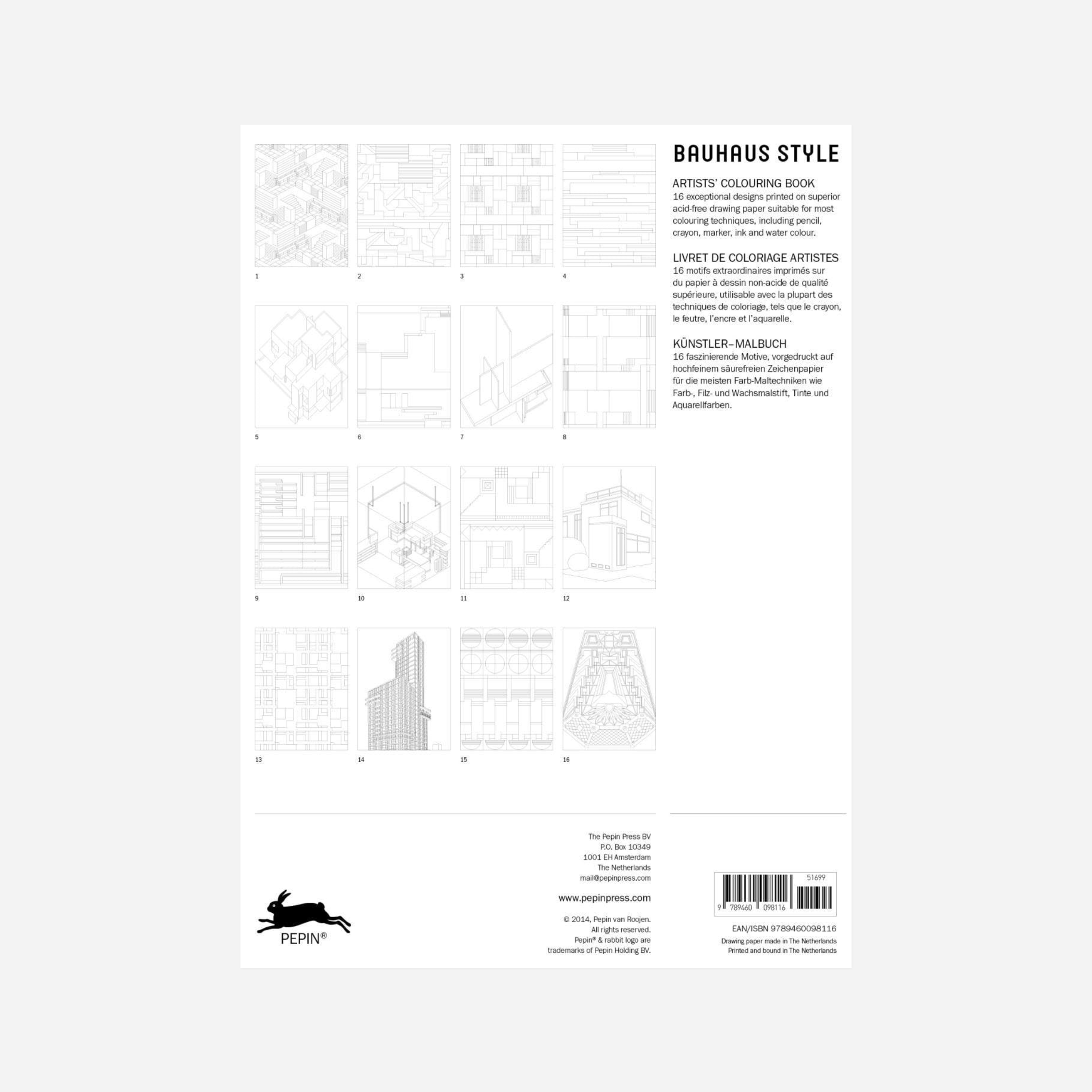 Spalvinimo knyga. Bauhaus Artists' Colouring Book