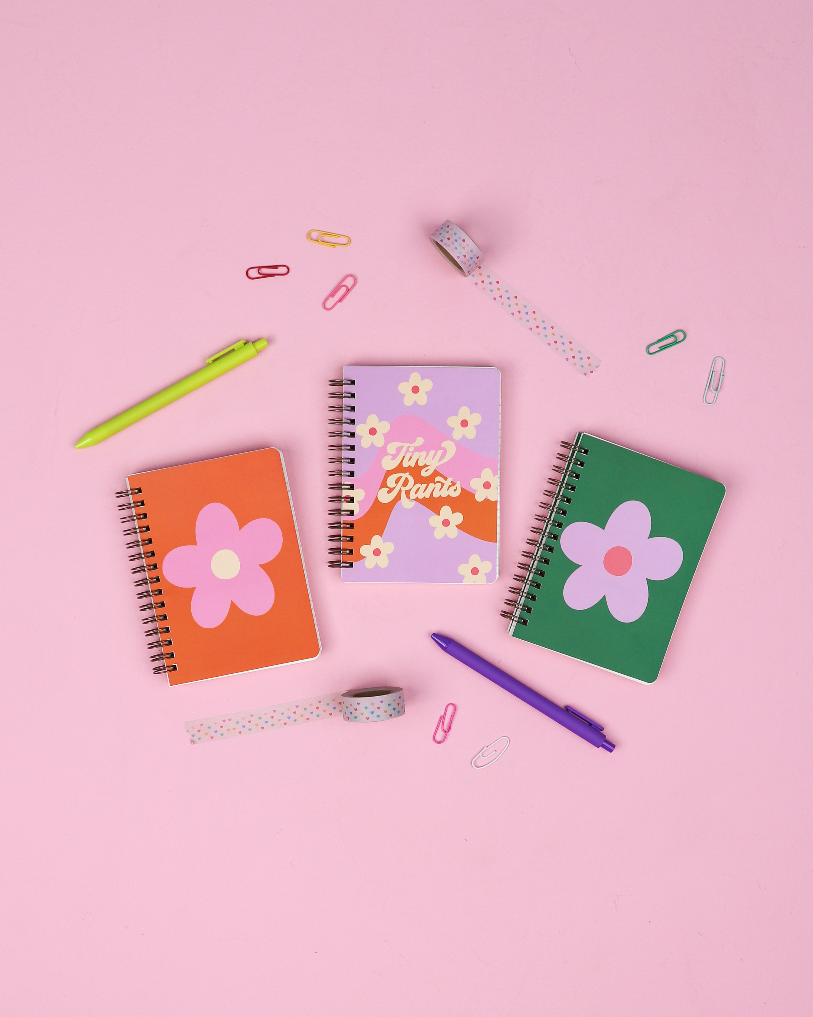 Užrašinė. Daisy Dot Red Mini Spiral Notebook [Red]