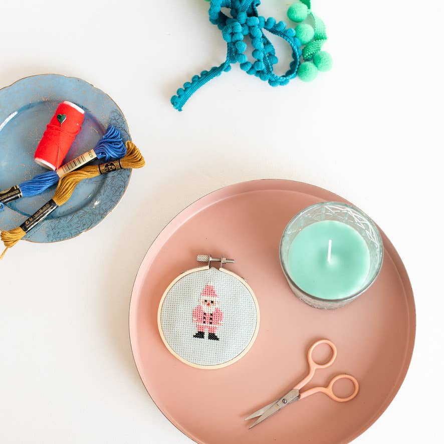 Siuvinėjimo rinkinys. Christmas Santa Cross Stitch Kit