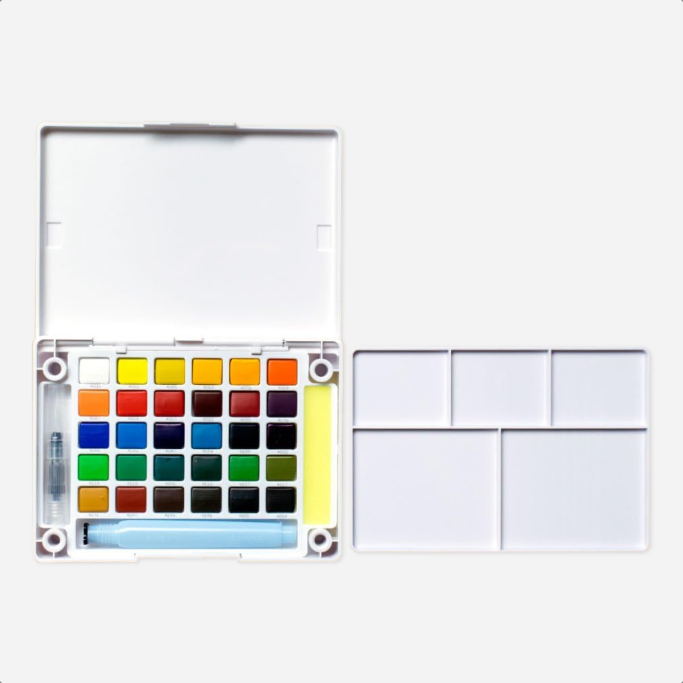 Akvarėlės rinkinys. Petit Color Water Brush [30 Color Set]