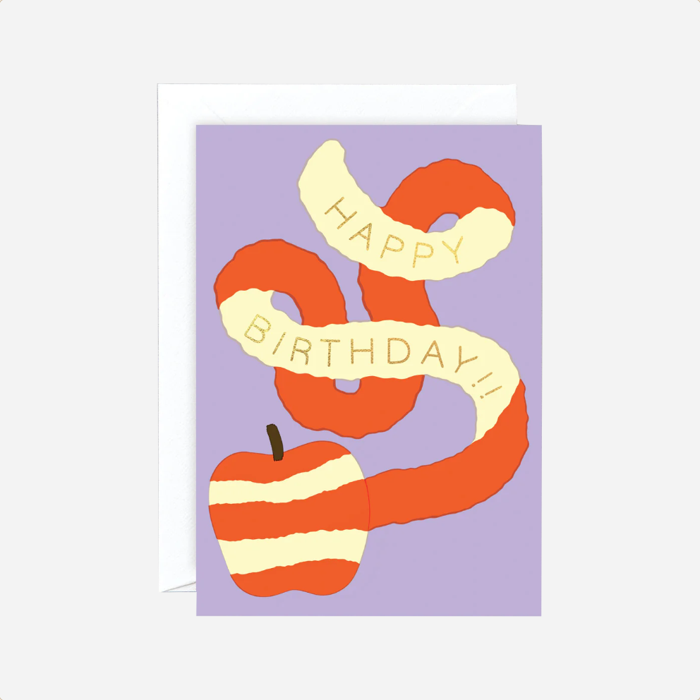 Atvirukas. Happy Birthday Apple