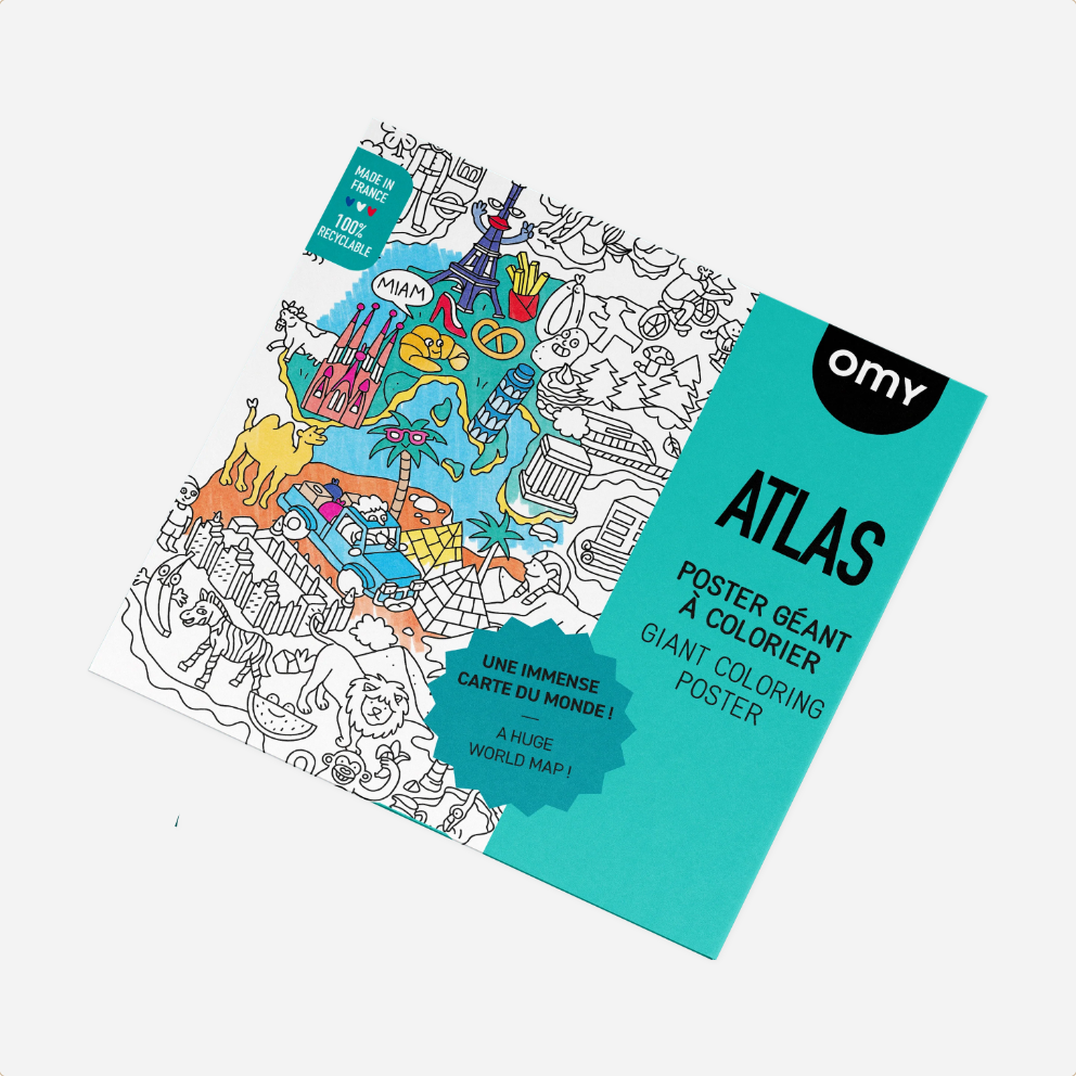 Spalvinimo plakatas. Atlas