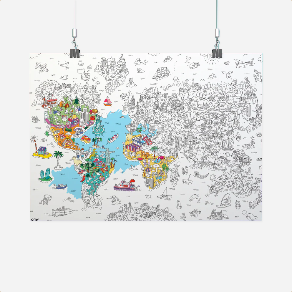 Spalvinimo plakatas. Atlas