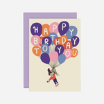 Atvirukas. Happy Birthday To You Balloons