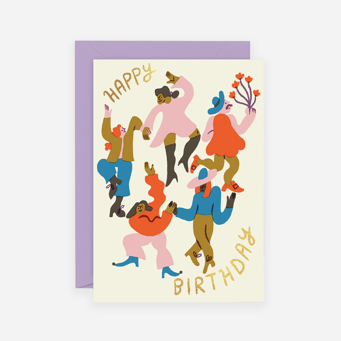 Atvirukas. Happy Birthday Dancers