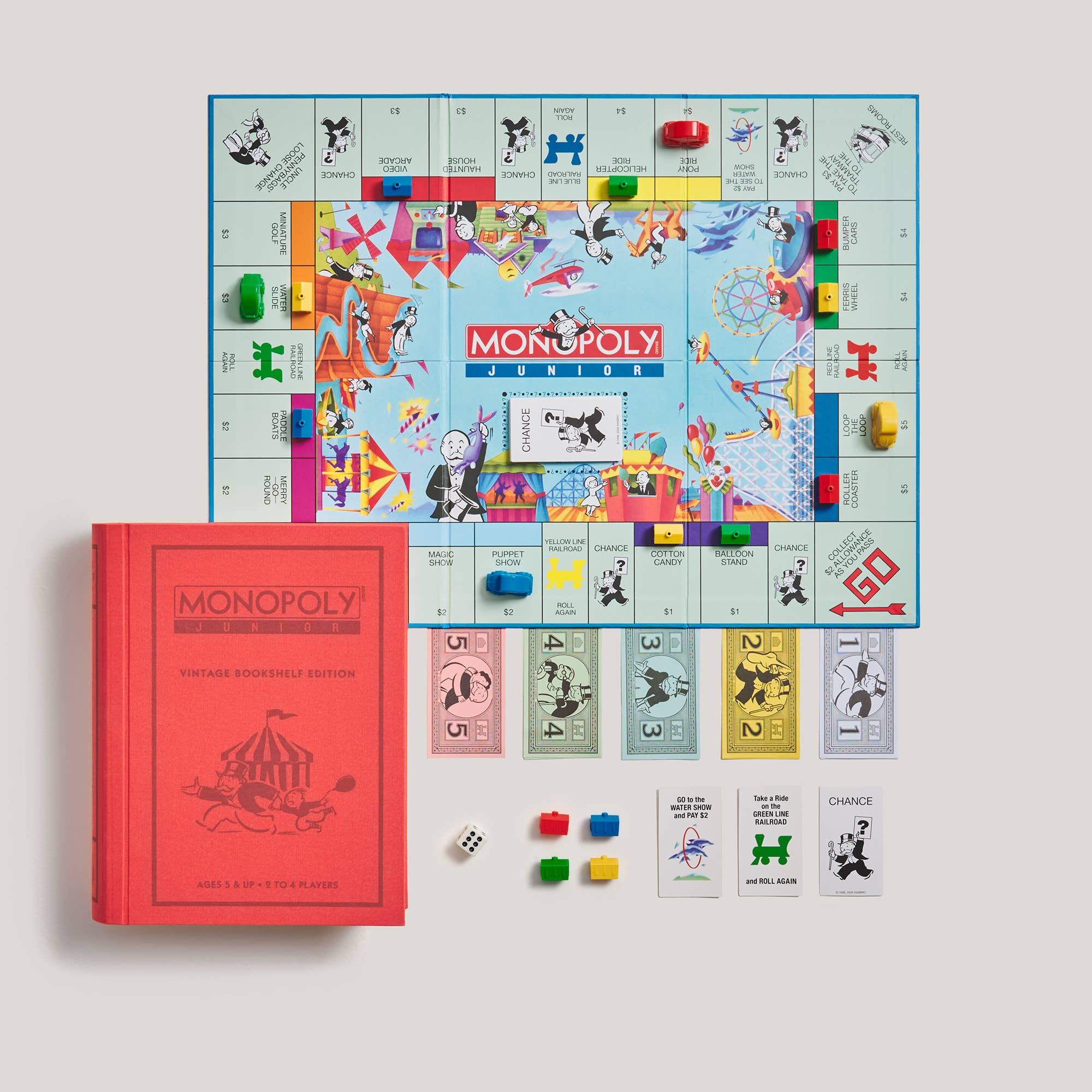 Stalo žaidimas. Monopoly Junior Vintage Bookshelf Edition