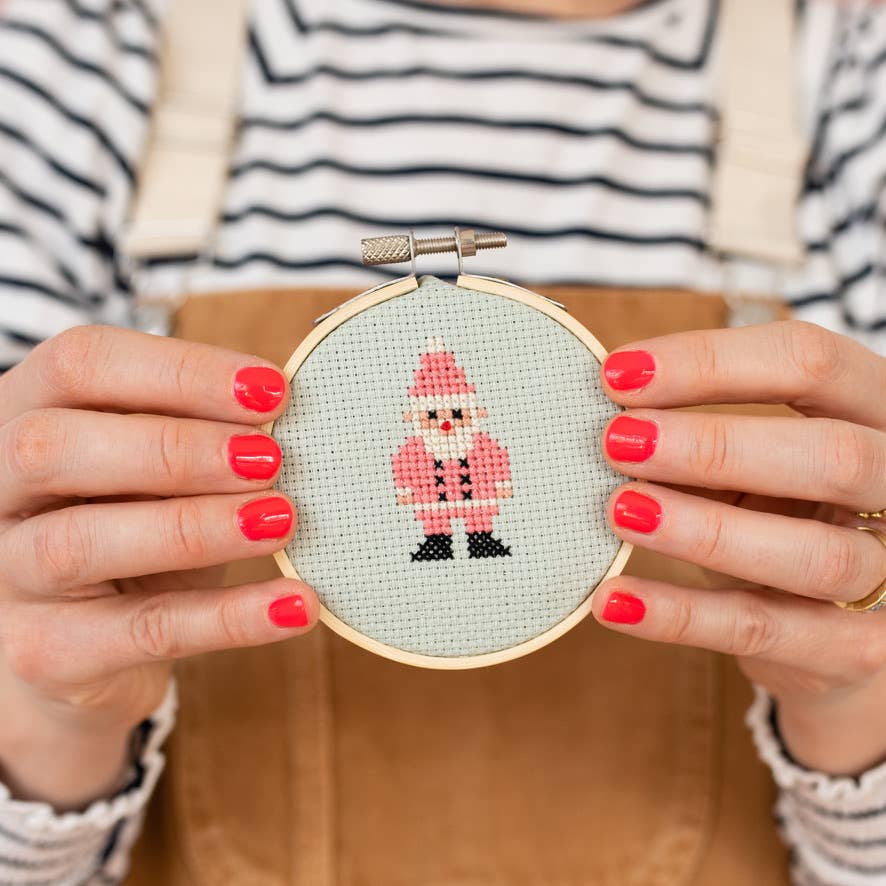Siuvinėjimo rinkinys. Christmas Santa Cross Stitch Kit