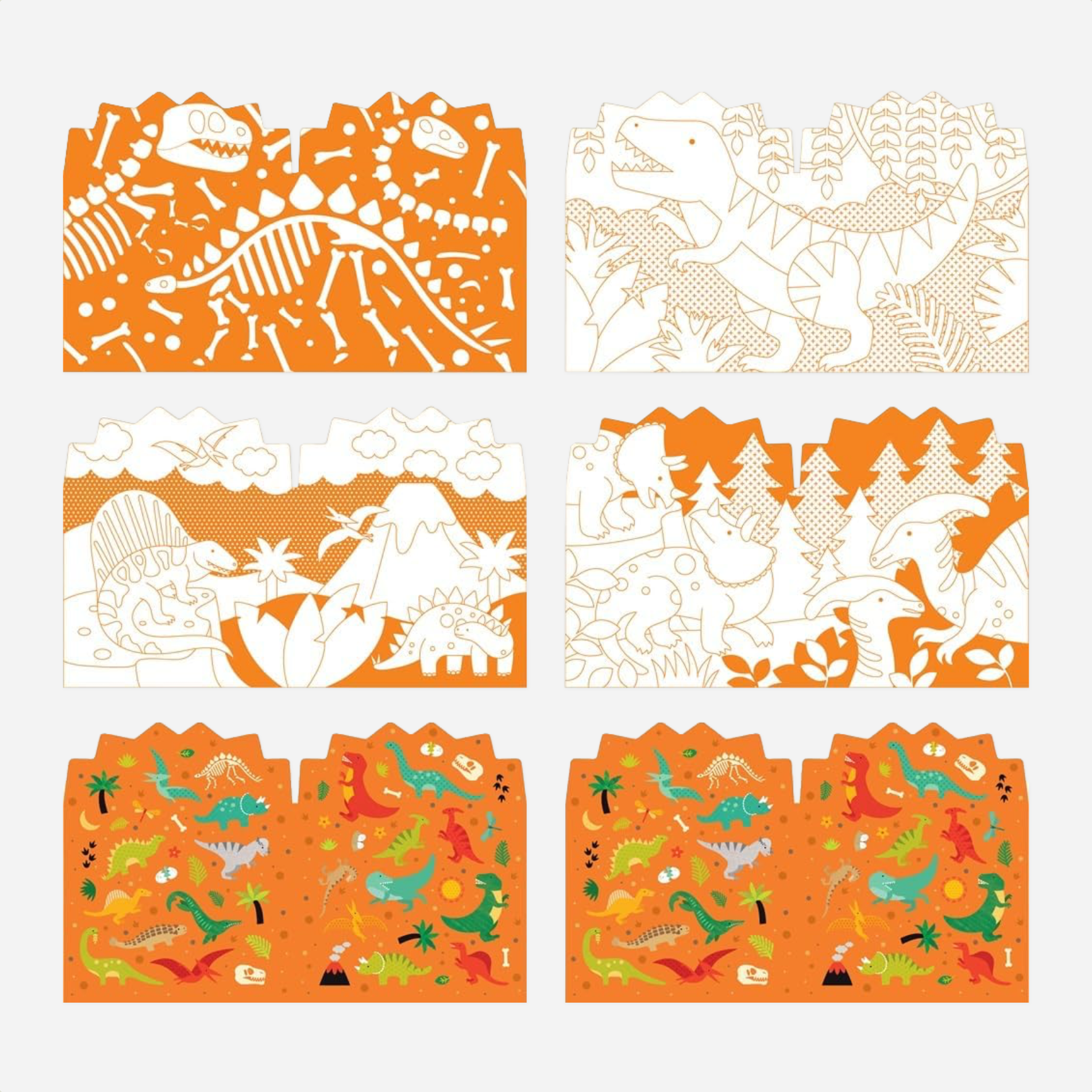 Knyga. Coloring Book with Stickers [Dinosaurs]