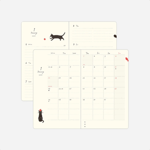 Kalendorinė planuotė. Book Style Diary 2026 Gray [Cat]