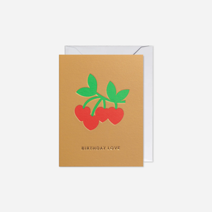 Atvirukas. Birthday Love Cherries