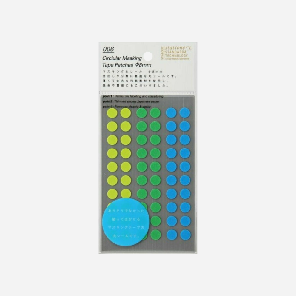 Lipnūs lapeliai. Circular Masking Tape Patches [Earth]
