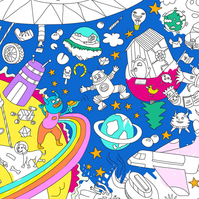 Spalvinimo plakatas. Cosmos