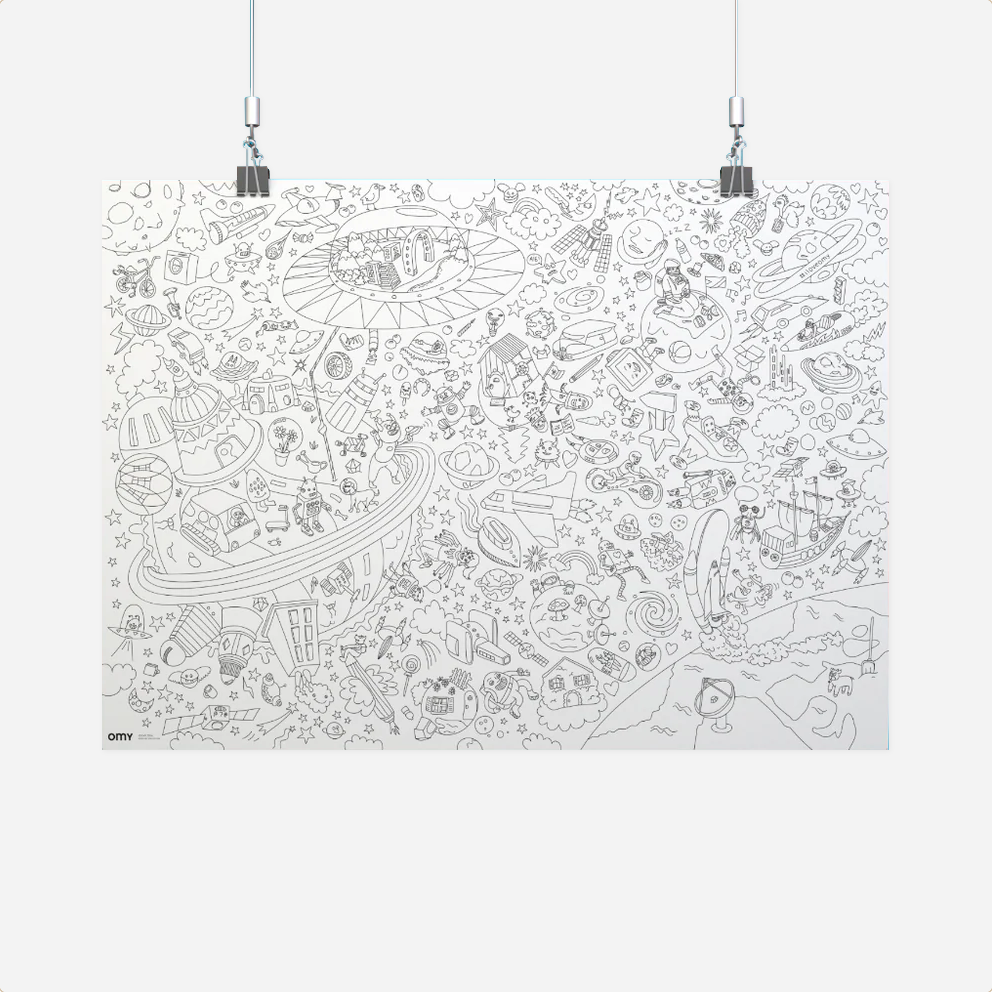 Spalvinimo plakatas. Cosmos