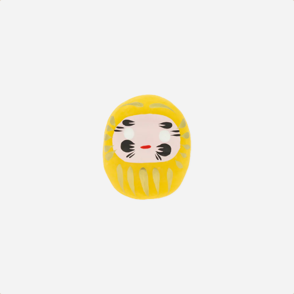 Daruma Doll. Small [Yellow]