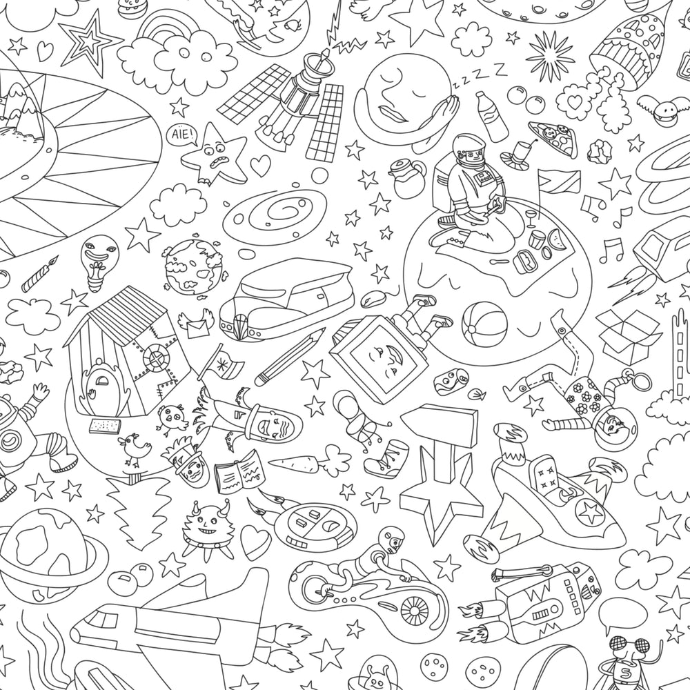 Spalvinimo plakatas. Cosmos