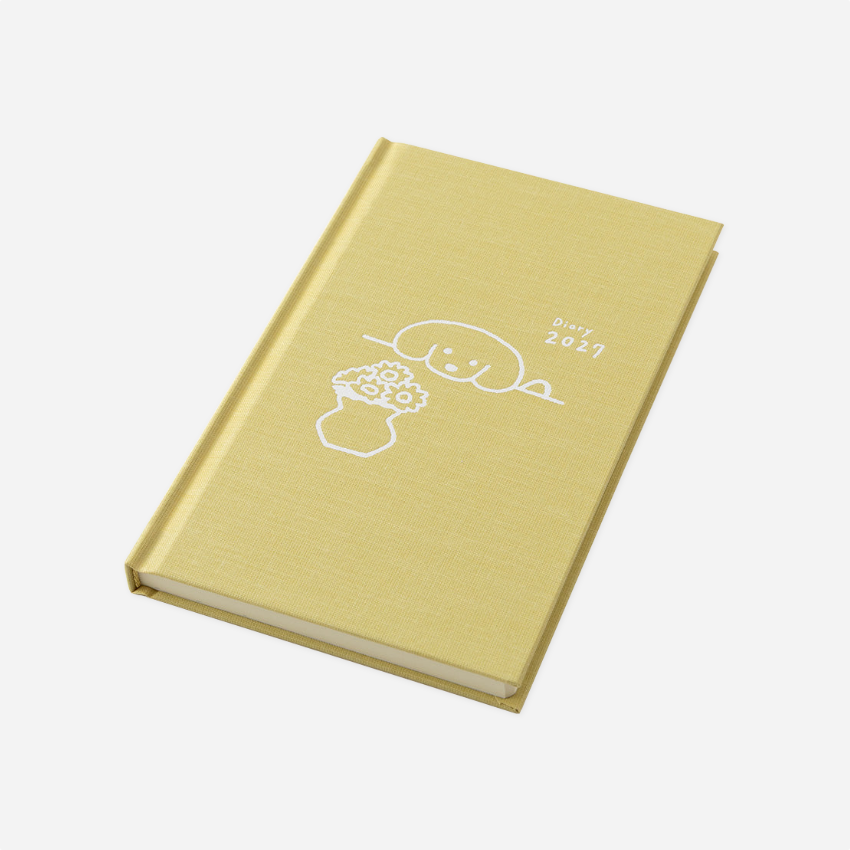 Kalendorinė planuotė. Book Style Diary [B6] Dog Yellow 2027