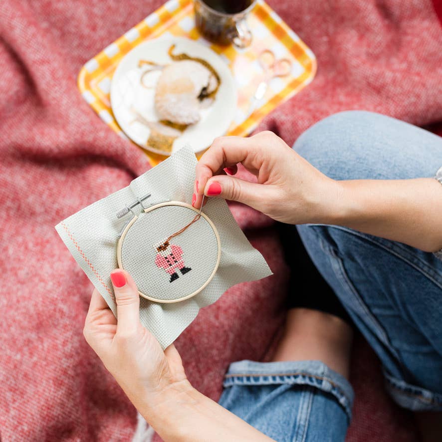 Siuvinėjimo rinkinys. Christmas Santa Cross Stitch Kit