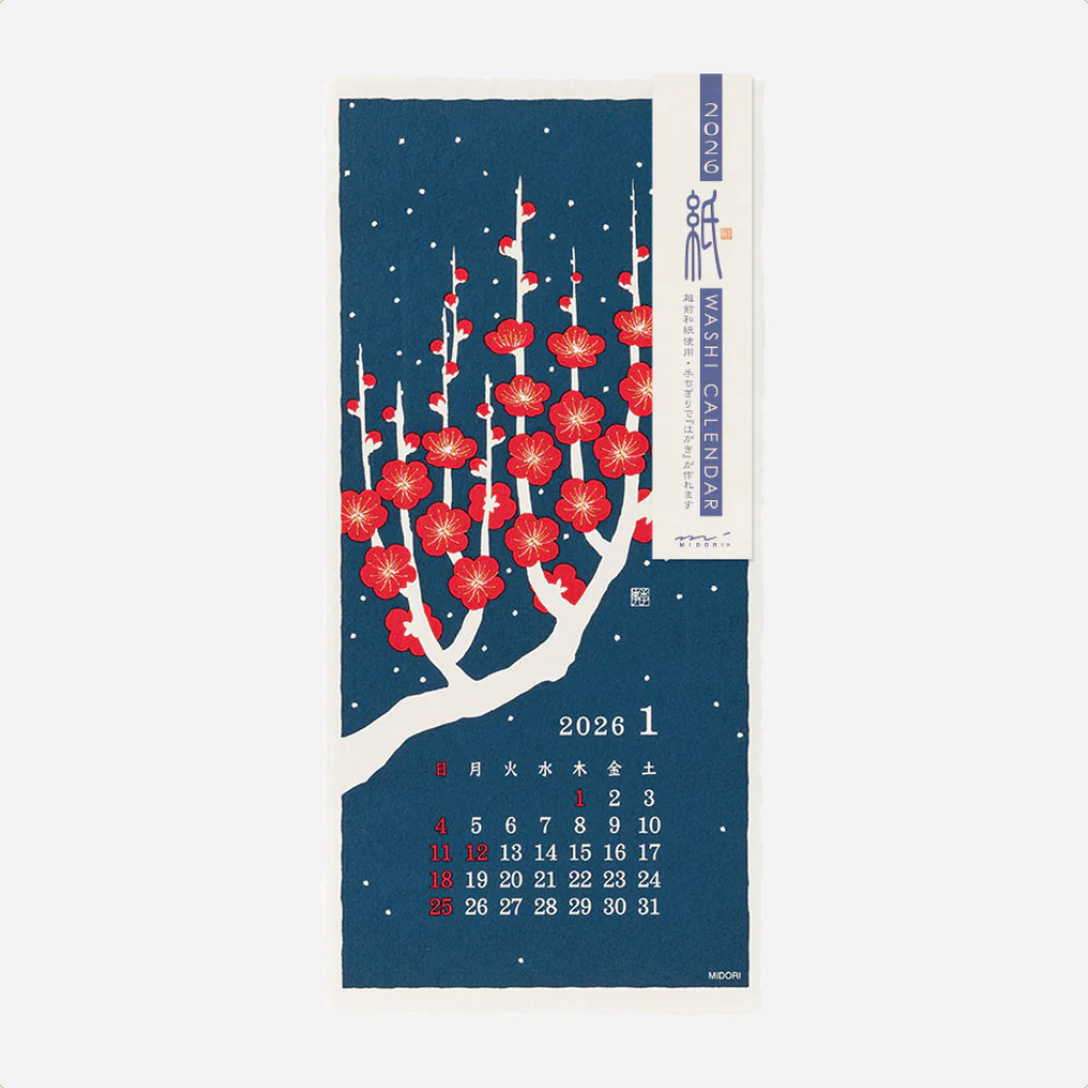 Sieninis kalendorius. Echizen Washi [L] Flower 2026