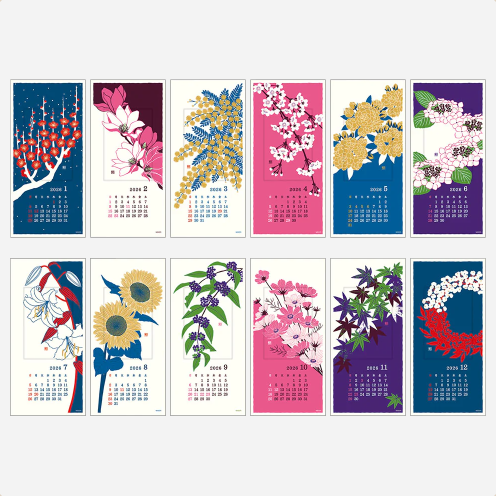 Sieninis kalendorius. Echizen Washi [L] Flower 2026
