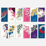 Sieninis kalendorius. Echizen Washi [L] Flower 2026